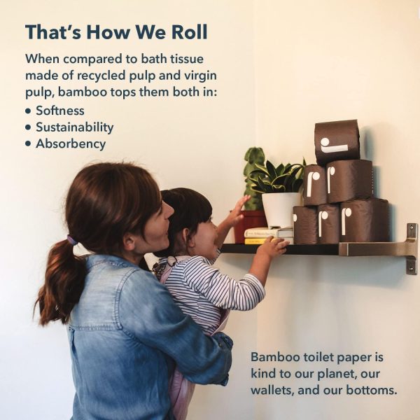 Reel Premium Toilet Paper - 12 Rolls of Toilet Paper - 3-Ply Made from Tree-Free - Zero Plastic Packaging, Septic Safe - Image 5