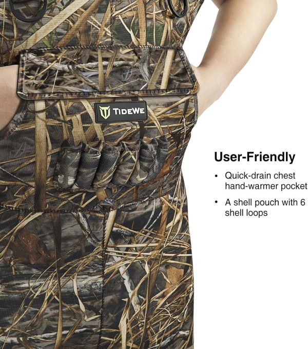TIDEWE Chest Waders, Hunting Waders for Men with 800G Insulation, Waterproof Neoprene Camo Bootfoot Wader - Image 4
