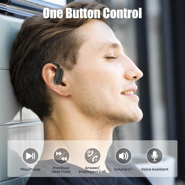 Wireless Earbuds, Bluetooth 5.4 Headphones, True Wireless Stereo Earphones with IPX7 Waterproof, Noise Cancelling Mic, Fast Charging and Comfort Fit Ear Buds for Sports/Workouts - Black - Image 6